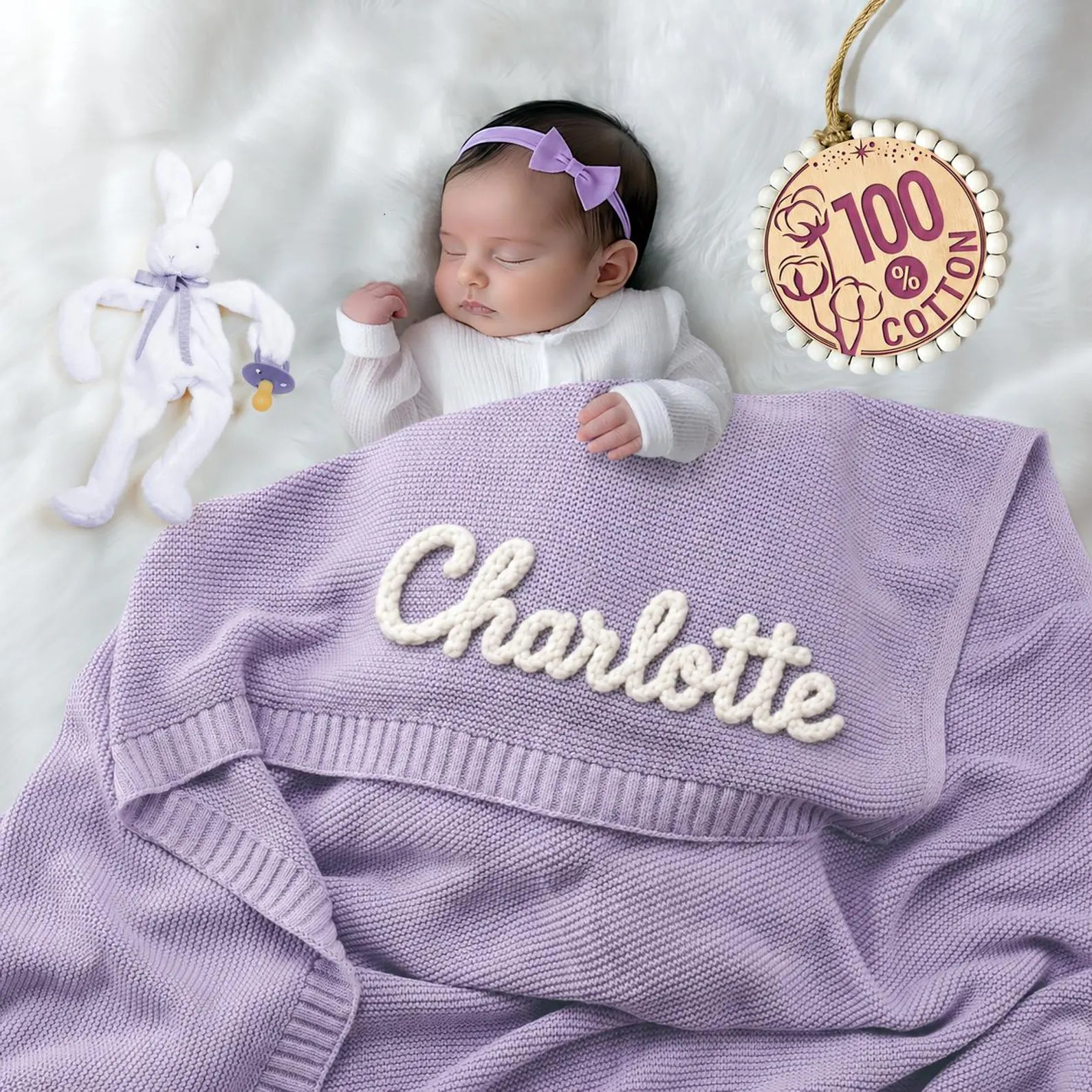 Baby Blanket with Name,Personalized Name Blanket,Embroidered Baby Blanket,Cotton Baby Blanket,Bab... | Etsy (Global)