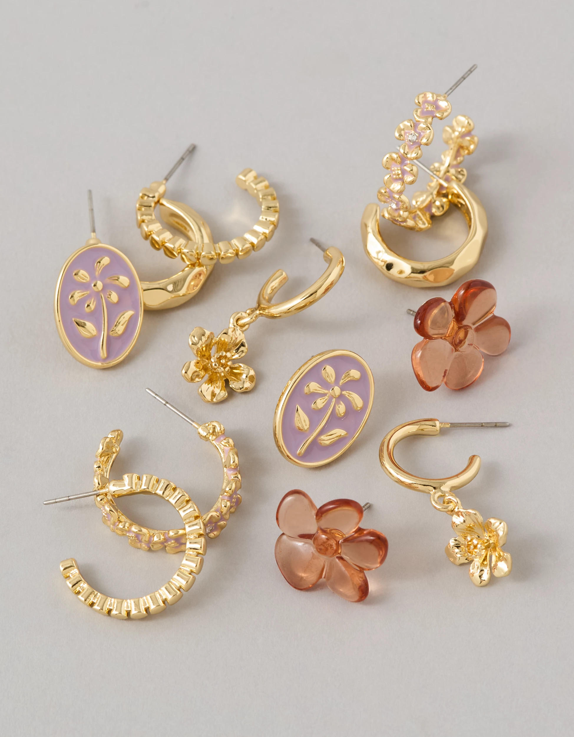 AE Floral Earrings 6-Pack | American Eagle Outfitters (US & CA)