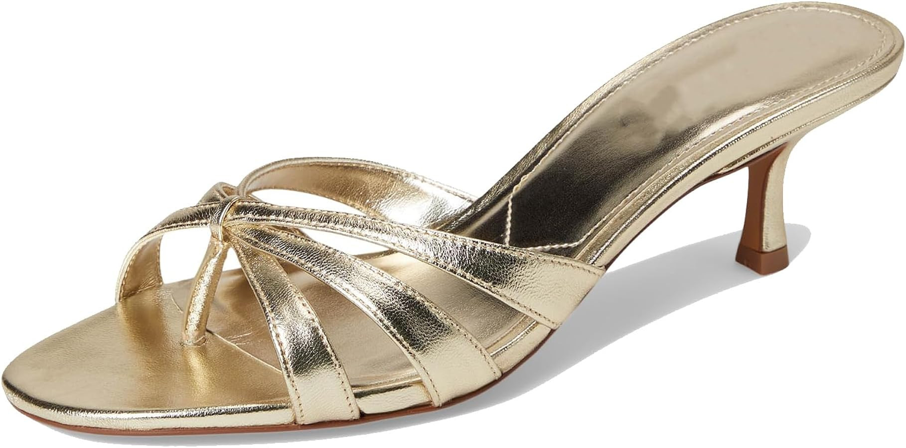 Kitten Heel Sandals for Women Flip Flop Open Round Toe Strappy Mule heels Comfort Casual Thong Sl... | Amazon (US)