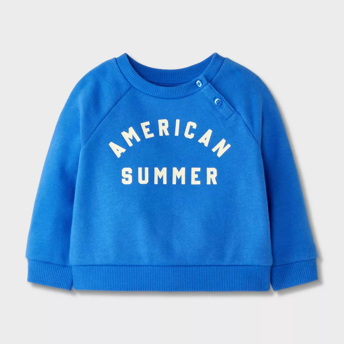 Baby American Summer Fleece Sweatshirt - Cat & Jack™ Blue | Target