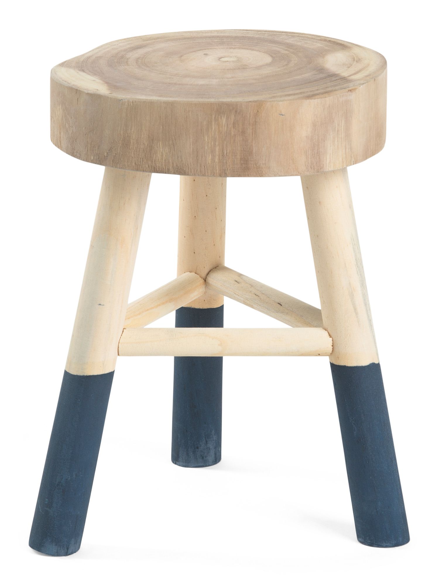 18in Wooden Stool With Dipped Legs | Pillows & Decor | Marshalls | Marshalls