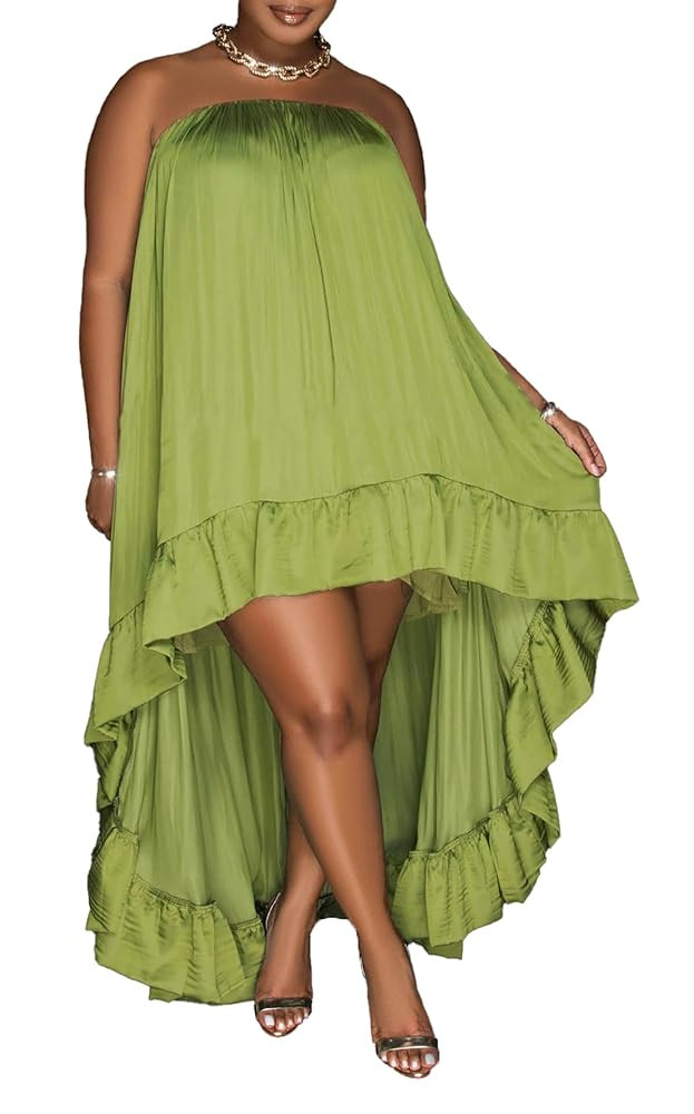 Womens Sexy Summer Dresses Halter Neck Plus Size Long Maxi Dress Casual Floral Beach Sun Dresses ... | Amazon (US)