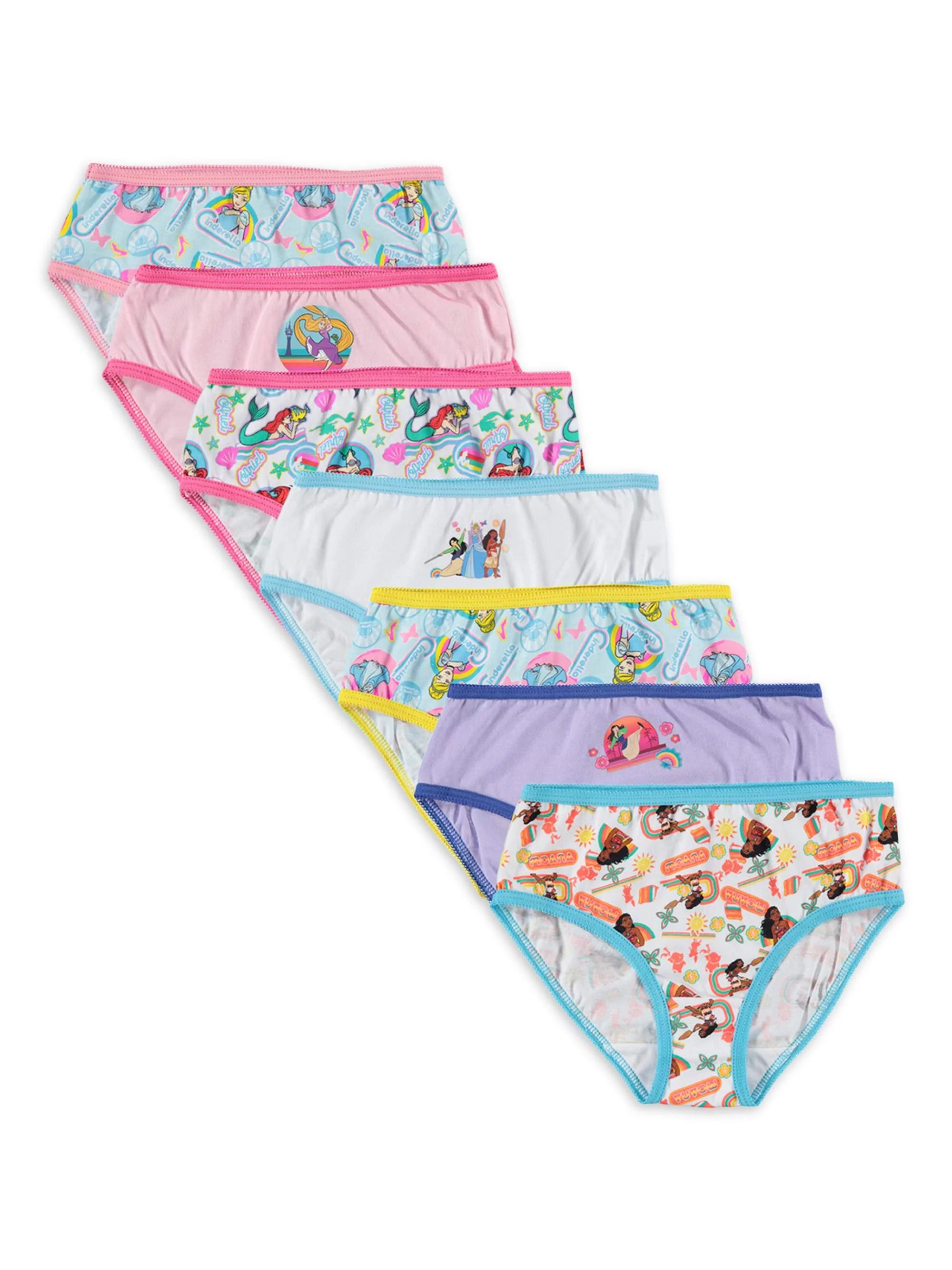 Disney Princess Girls Briefs Underwear 7-Pack, Sizes 4-8 - Walmart.com | Walmart (US)