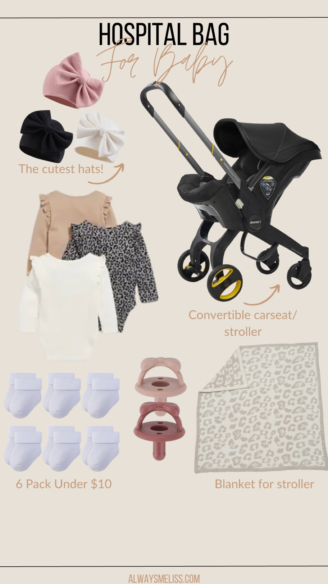 Packing all things for baby girls arrival. I can’t wait to use this convertible car seat/stroller. I also found some of the cutest outfits for her like these adorable onesies and hats. 

Baby essentials
Hospital bag for delivery
Newborn necessities

#LTKfamily #LTKbump #LTKbaby