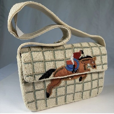 Sol & Mer Hand Beaded Running Horse Handbag NWT | eBay | eBay US