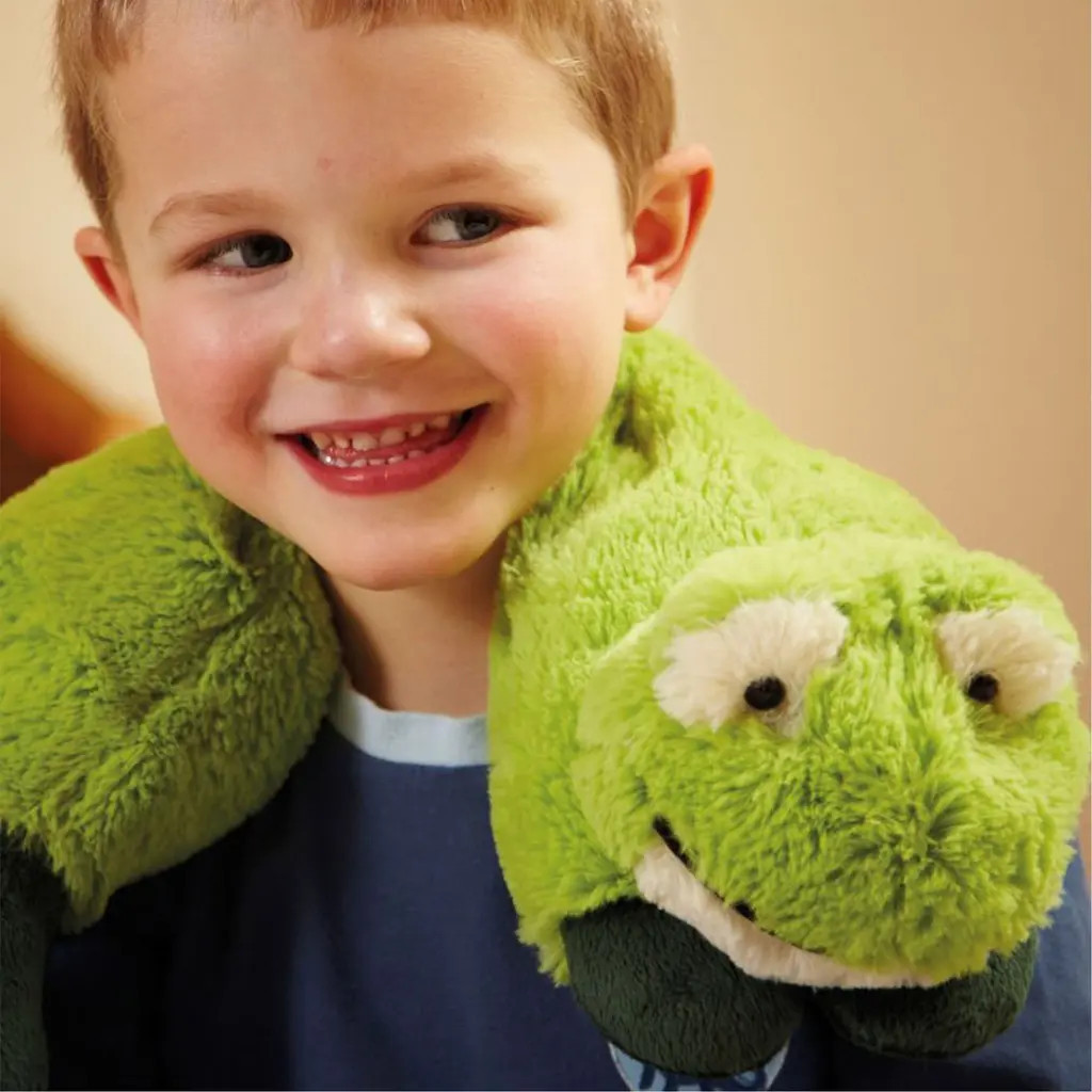 Warmies Frog Plush Neck Wrap in Bright Green at Nordstrom | Nordstrom