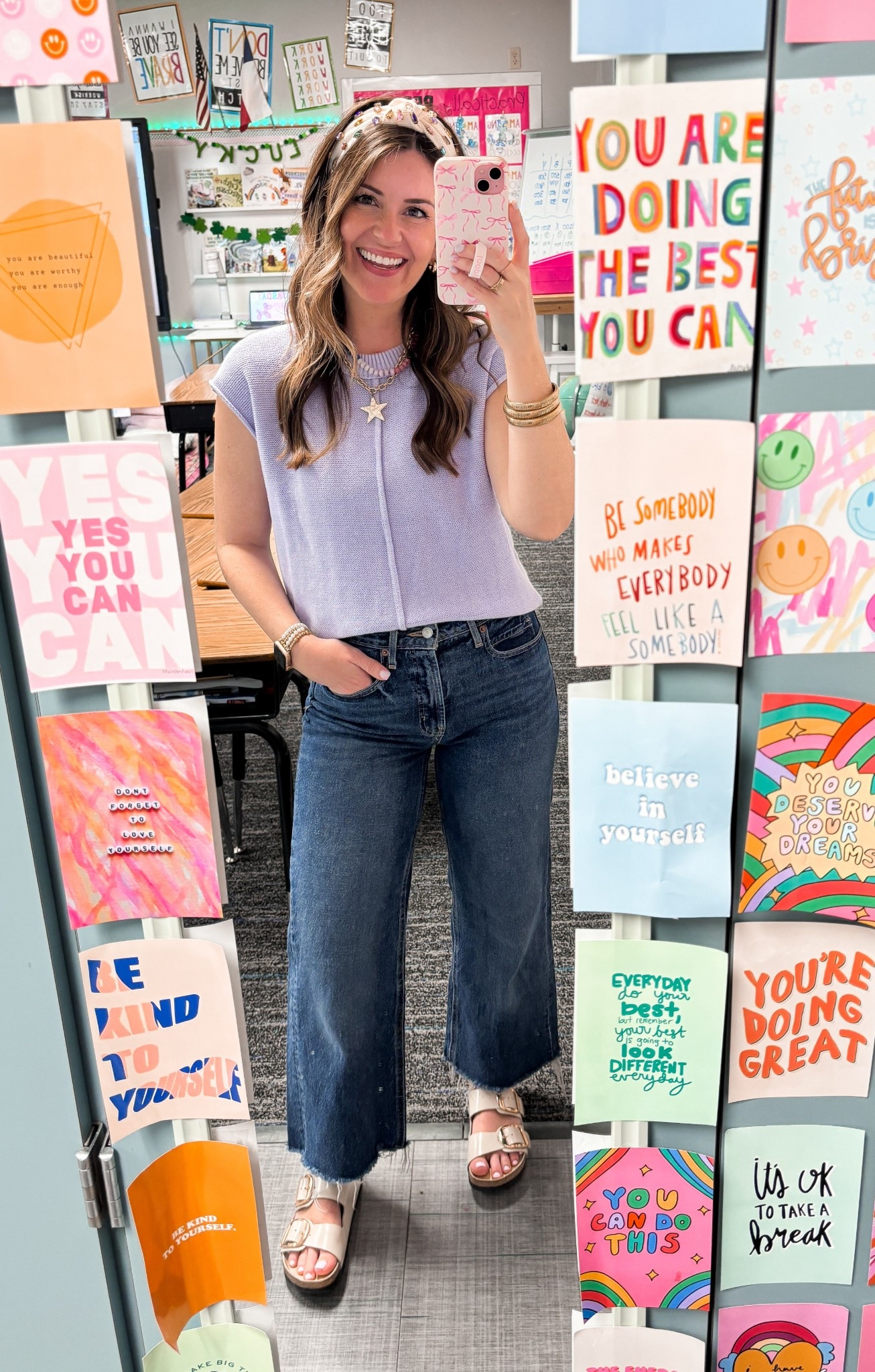 Amazon top//small
Old navy jeans// 0 (cut to length) 

Teacher, headband, comfort, casual, spring 

#LTKSaleAlert #LTKPetite #LTKootd