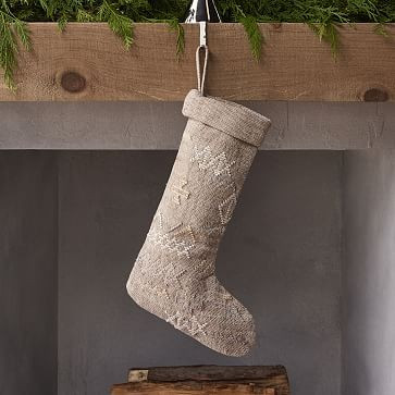 Natural Kilm Cotton Stocking | West Elm (US)