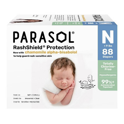 Parasol Chlorine-Free Diapers with RashShield Protection Size NB - 88ct | Target