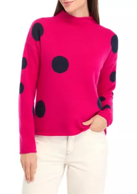 Magaschoni Women's Polka Dot Cashmere Sweater | Belk