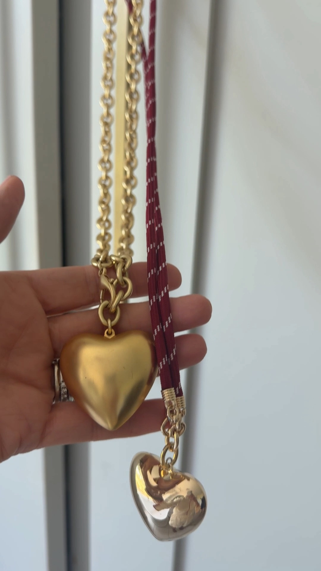 I have a thing for heart anything.love these puffy heart necklaces

#LTKOver40