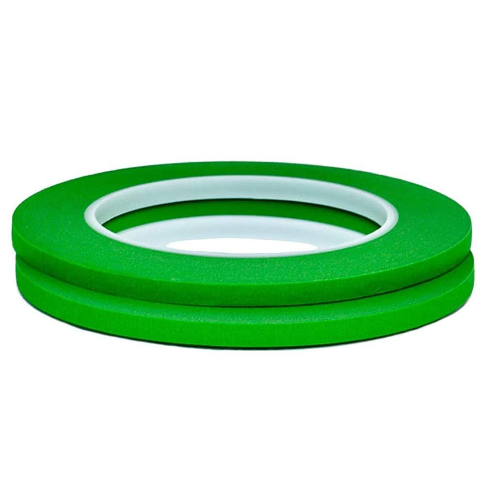 QDiShi 2 Pack 1/4" inch x 60yd Green Painters Tape Easy Removal Thin Narrow Finishing Masking Tap... | Amazon (US)