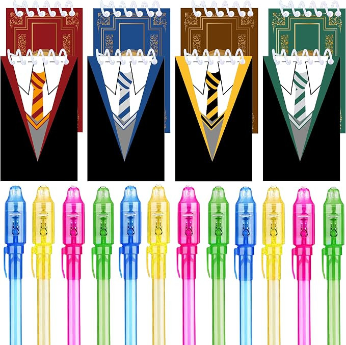 24 Pcs Magical Wizard School party favors |12 invisible ink pen and 12 Magical Wizard School part... | Amazon (US)