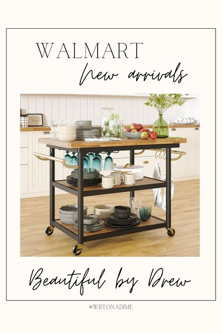 New beautiful by Drew bar cart! Love the black and gold and this thing is really large and heavy duty. 

New Walmart home, Walmart new arrivals, Walmart furniture, Walmart kitchen 

#LTKhome