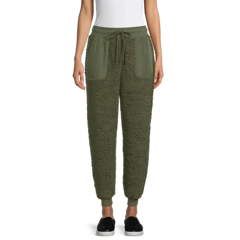 No Boundaries Junior's Faux Sherpa Jogger Pants - Walmart.com | Walmart (US)