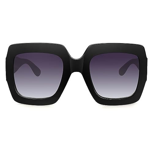STORYCOAST Luxury Oversized Square Sunglasses for Women - Retro Big Frame Lightweight Shades, UV400 Protection Wide Frame for Vacation, Beach & Party (S0178) | Amazon (US)