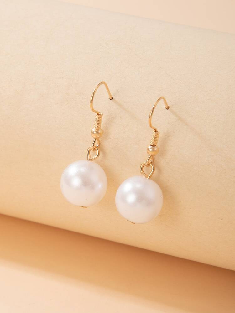 Faux Pearl Drop Earrings | SHEIN
