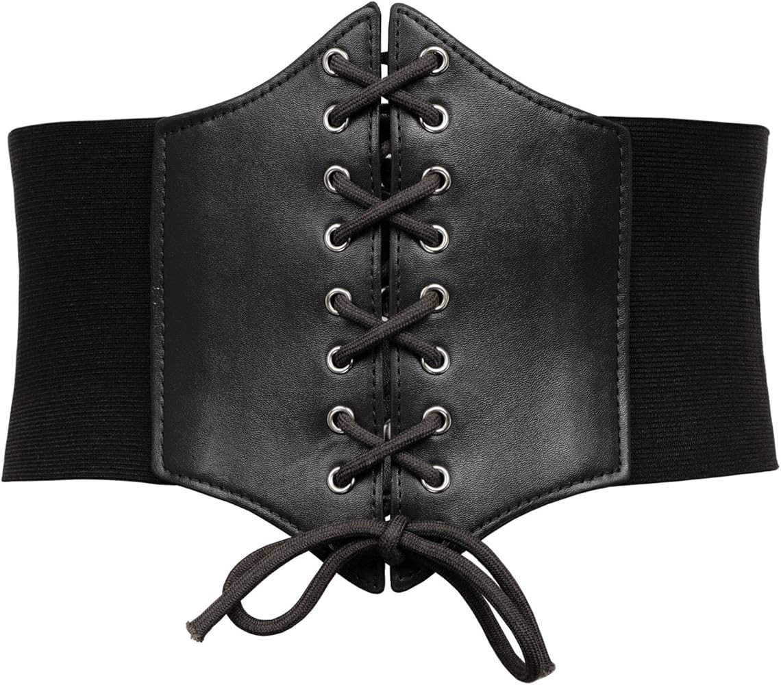 GRACE KARIN Lace-up Cinch Belt Tied Corset Elastic Waist Belt | Amazon (US)