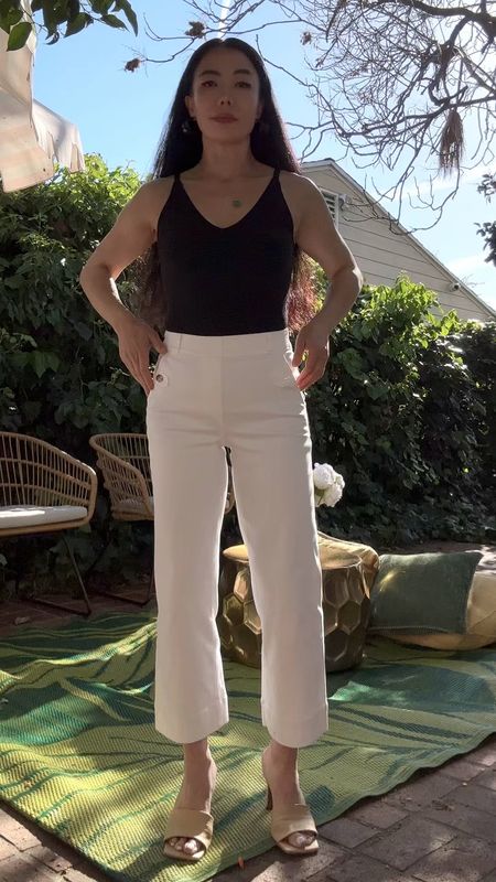 Tried on these best-selling stretch twill cropped wide leg pants, and really love them! They are pull-on design, with hidden core shaping. My jeans size is 25, and am wearing petite XS here, but it feels a bit snug, so I suggest to size up.
Use code:  
HALLIEXSPANX to get 10% off + free shipping (excluding sales) 

#LTKVideo #LTKover40 #LTKtravel
