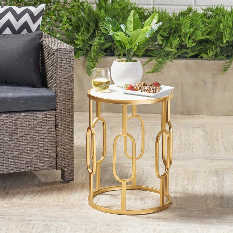 Hollen Concrete Outdoor Side Table | Wayfair North America