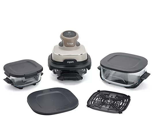 Ninja Crispi 4-in-1 Portable Glass Air Fryer Cooking System w/3 Containers - QVC.com | QVC