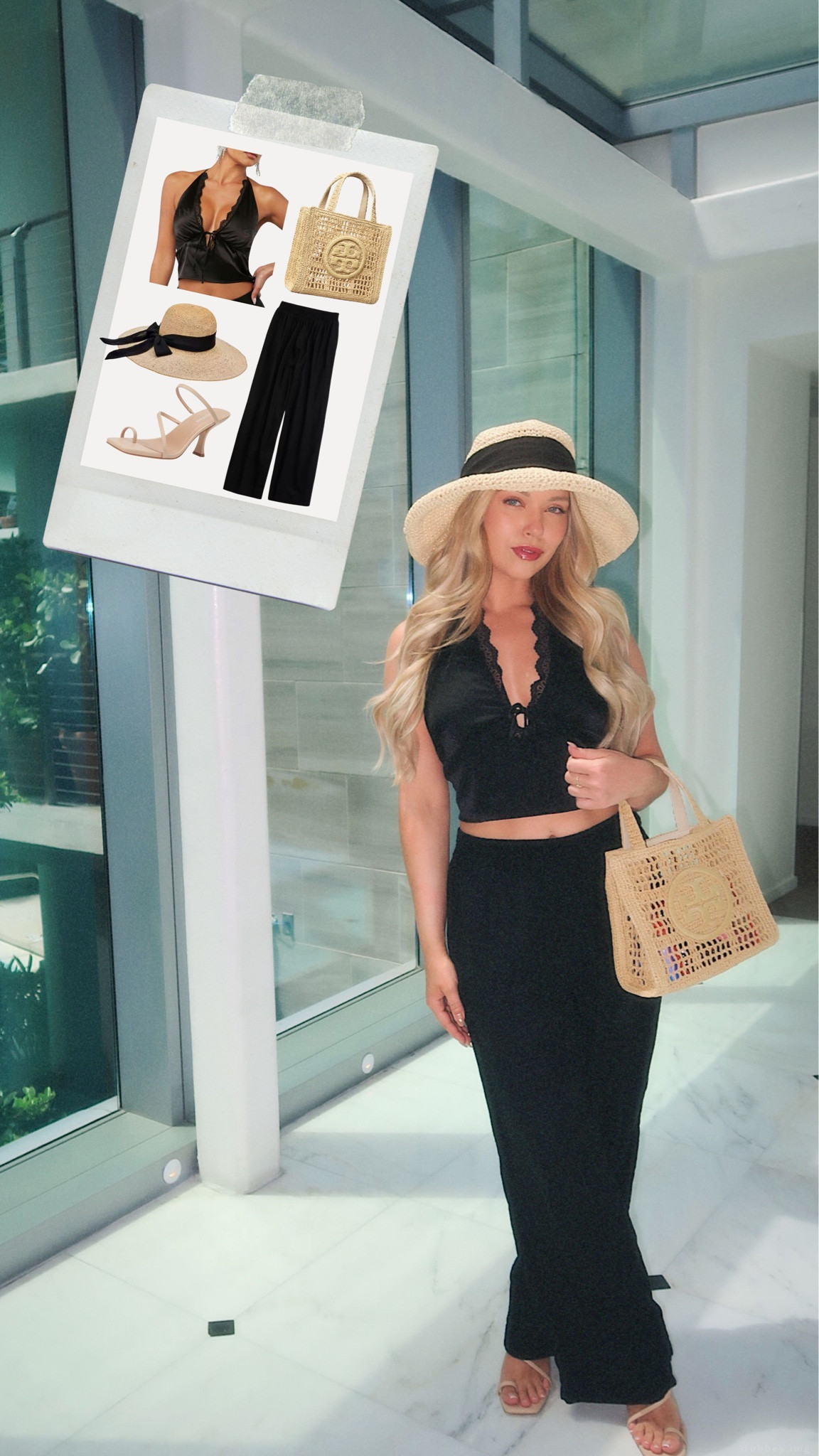 AUGUST: Summer outfits 👜👡
Top from SHEIN
Black linen pants from Aerie (SO comfortable)
Tory Mini Ella Hand Crocheted Tote
Hat was a beach find in Southport many summers ago - but linking similar options 🫶🏼

#LTKfindsunder50 #LTKitbag #LTKstyletip