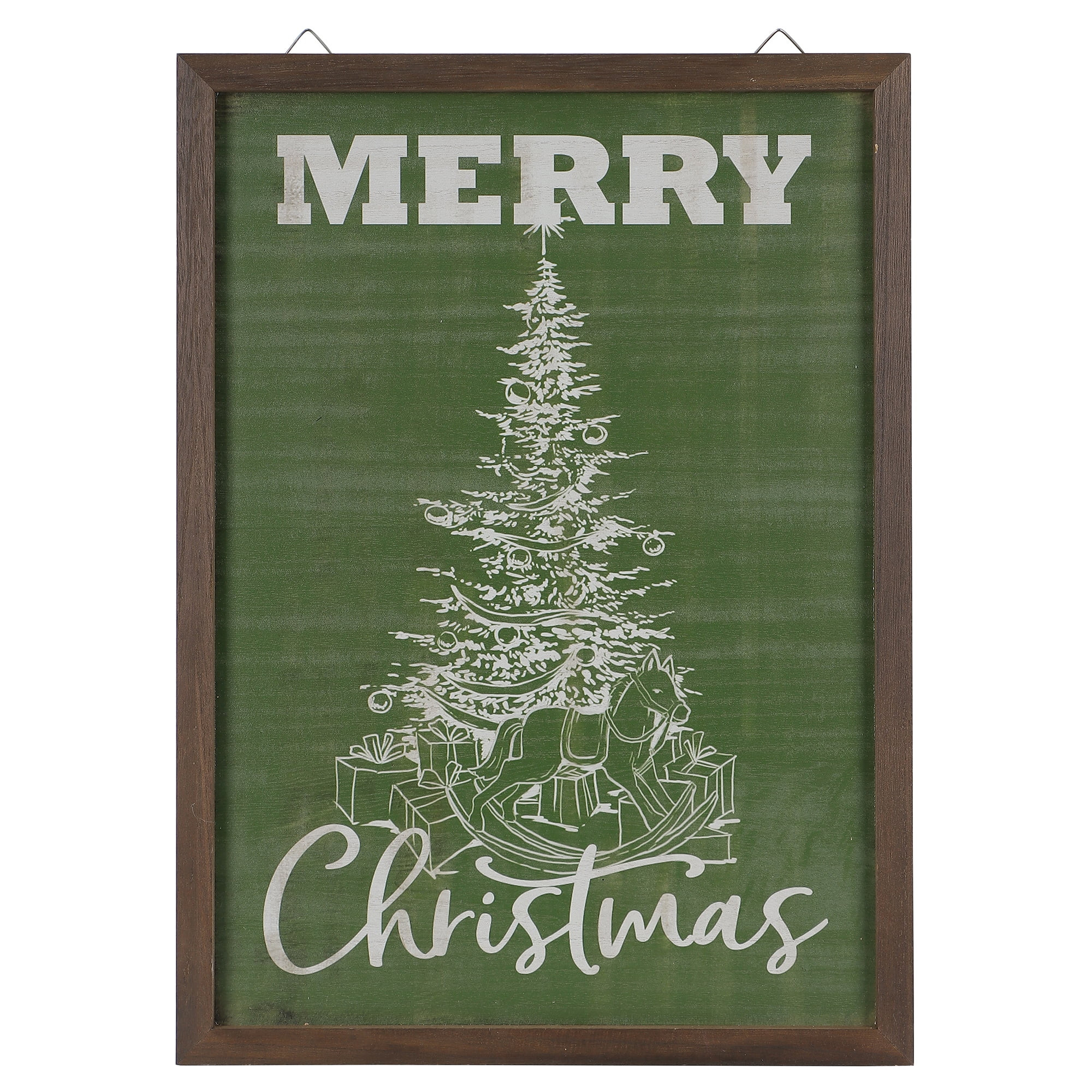 Holiday Time Green Merry Christmas Tree Sign Wall Decor, 20 inches - Walmart.com | Walmart (US)