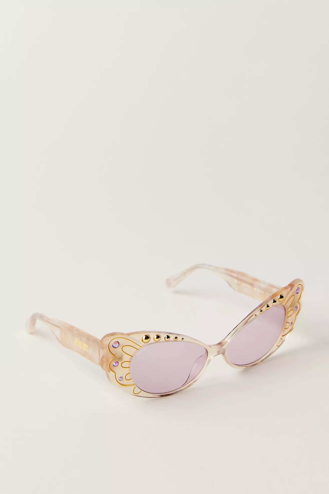 Anna Sui Pearl Wing Oversized Sunglasses | Free People (Global - UK&FR Excluded)