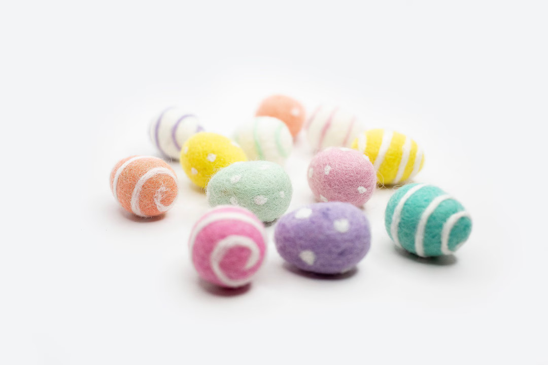 Mixed Pastel Easter Eggs felt Eggs easter Decorations felt Easter Eggs mini Chicken Eggs farm Tab... | Etsy (US)