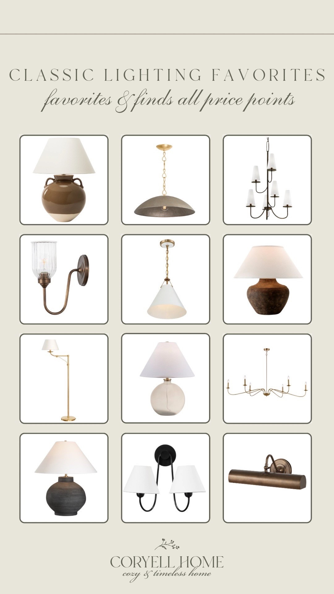 Classic lighting favorites! Loving these floor lamps, table lamps, and chandeliers 🤍 Neutral home, modern home, curated home, traditional home 

#january2026

#LTKHome