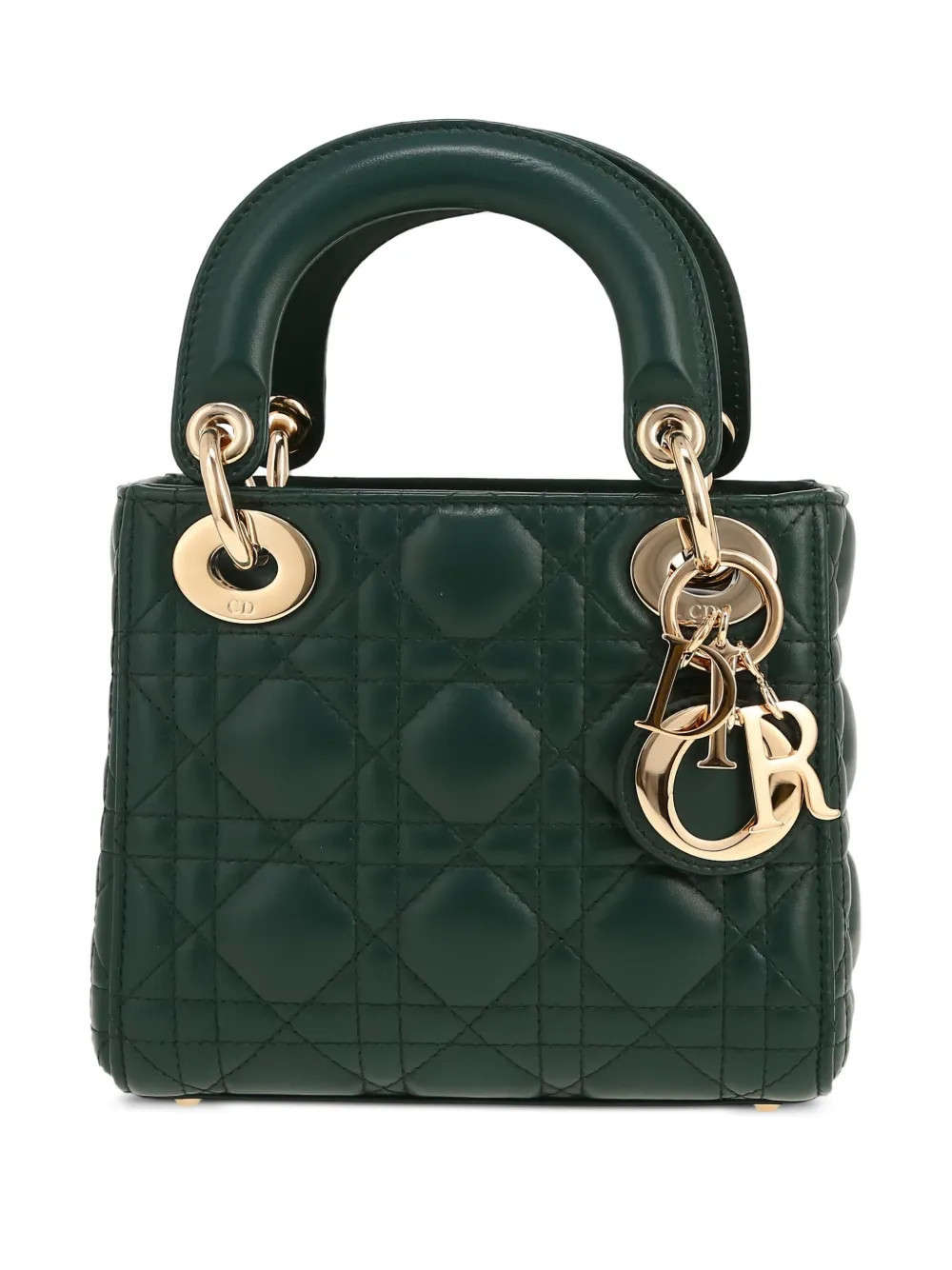 Christian Dior Pre-Owned 2020s Lady Dior mini bag - Green | Farfetch Global
