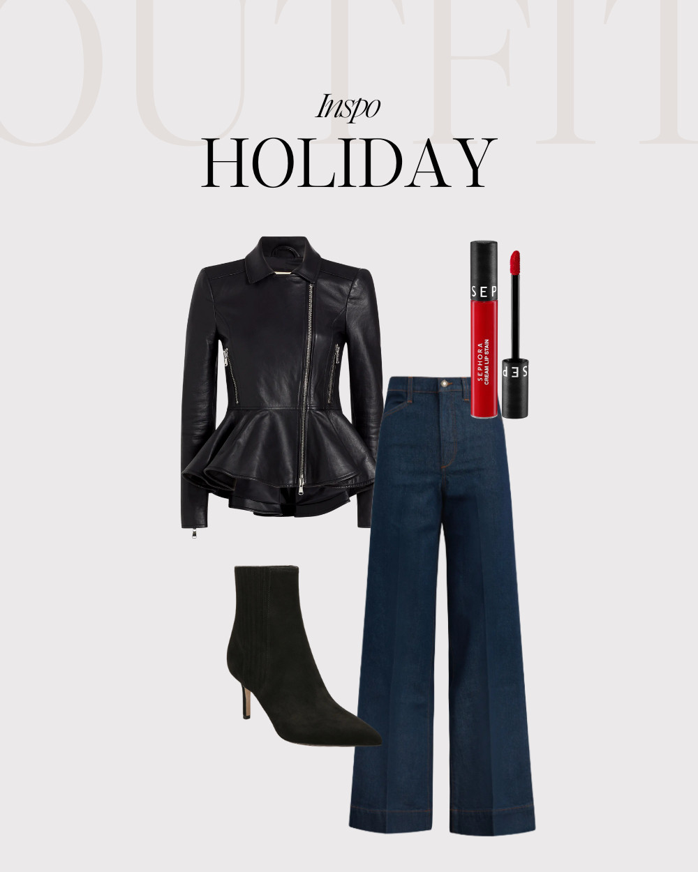 A little edge, a little feminine ♥️ This leather jacket with the ruffle hem is everything for fall layering. 

 #LTKHoliday #LTKootd