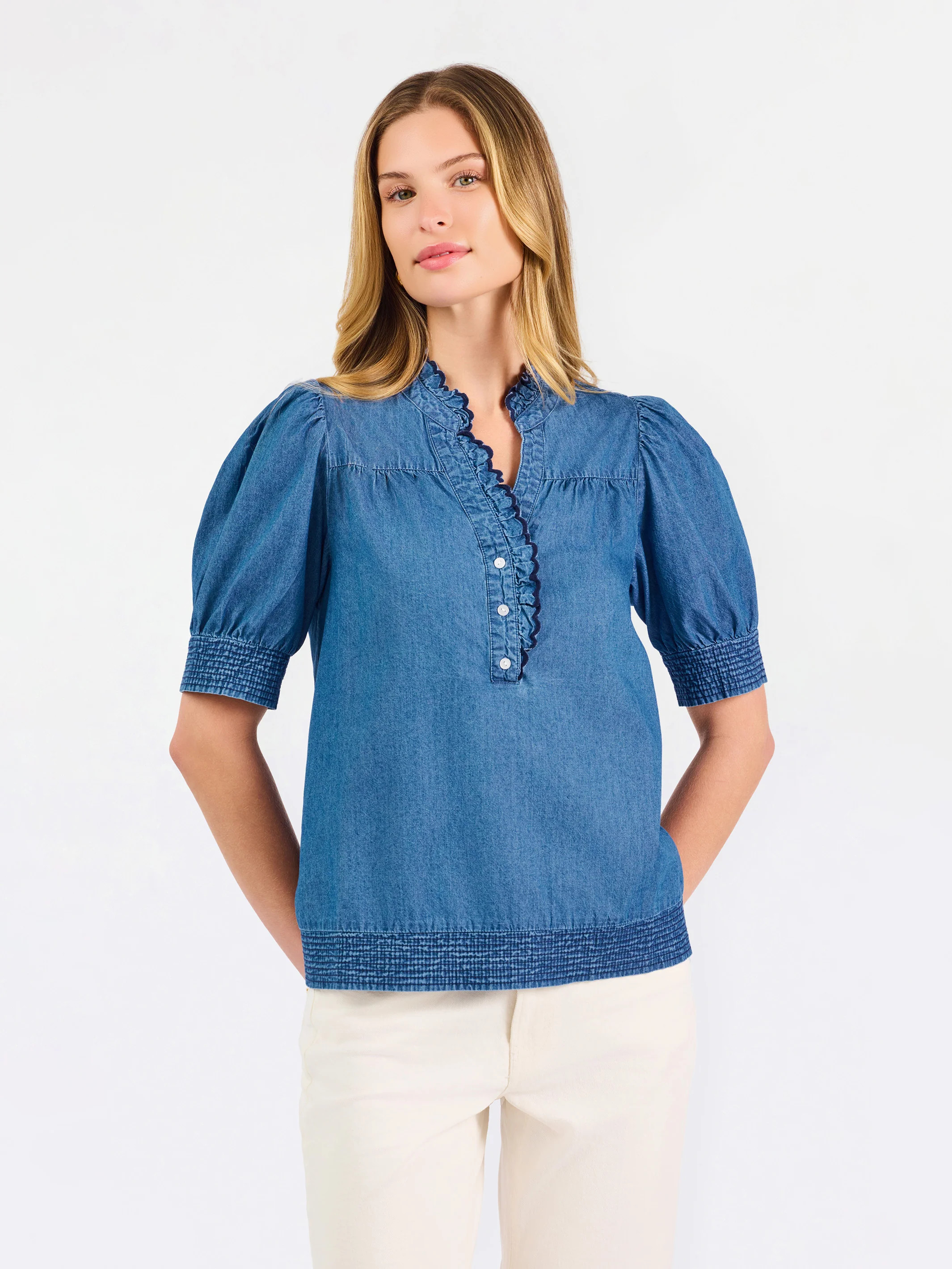 Emmie Top | Chambray | Mary Square