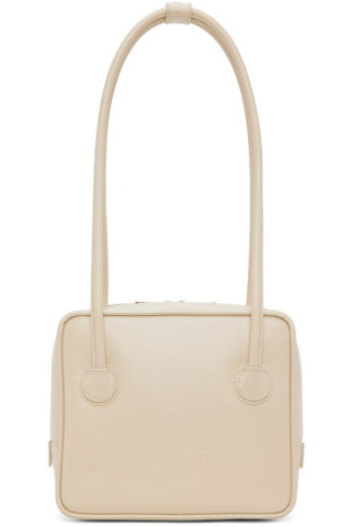 Beige Piping Shoulder Bag | SSENSE