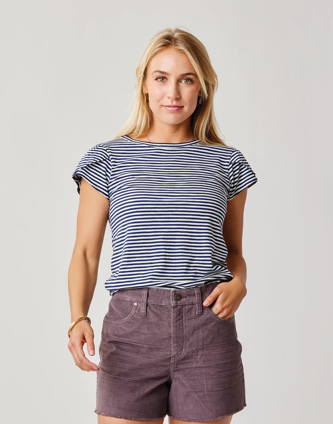 Mila Top: Navy Bliss Stripe | Carve Designs