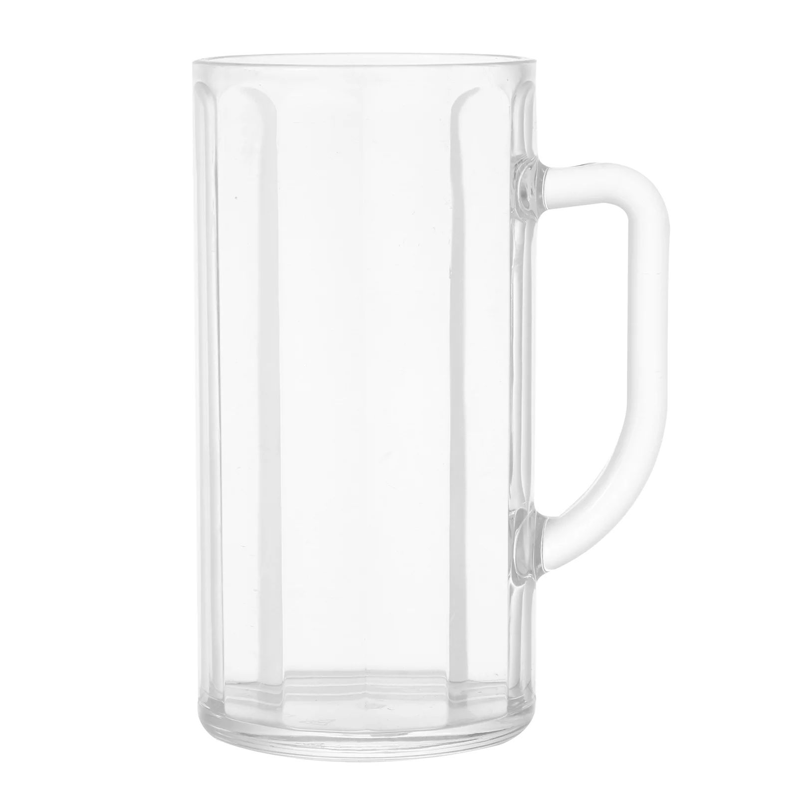 530ml Plastic Clear Water Mug Beer Cup Home Bar Party Drinking Cup with Handle | Walmart (US)