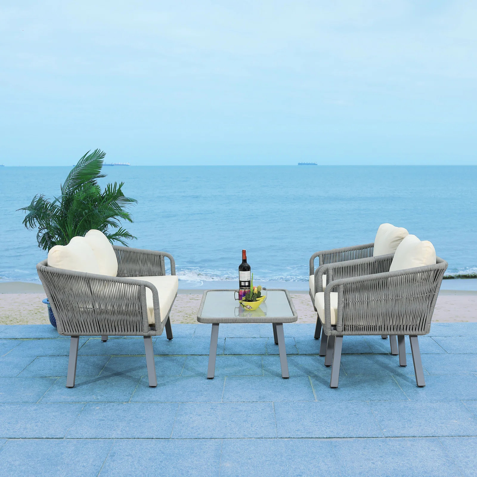 Cangelosi 4 - Person Outdoor Seating Group with Cushions | Wayfair North America