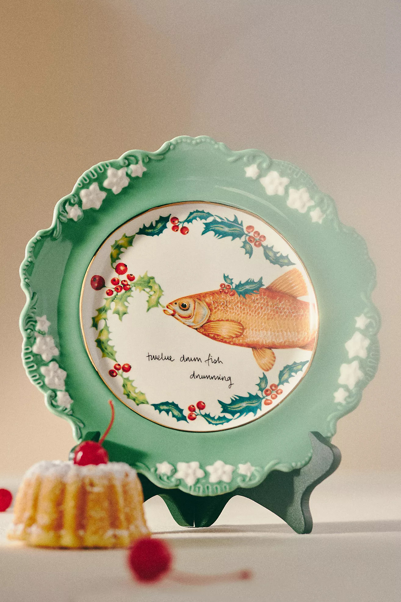 Lou Rota Twelve Days of Christmas Dessert Plate | Anthropologie (US)