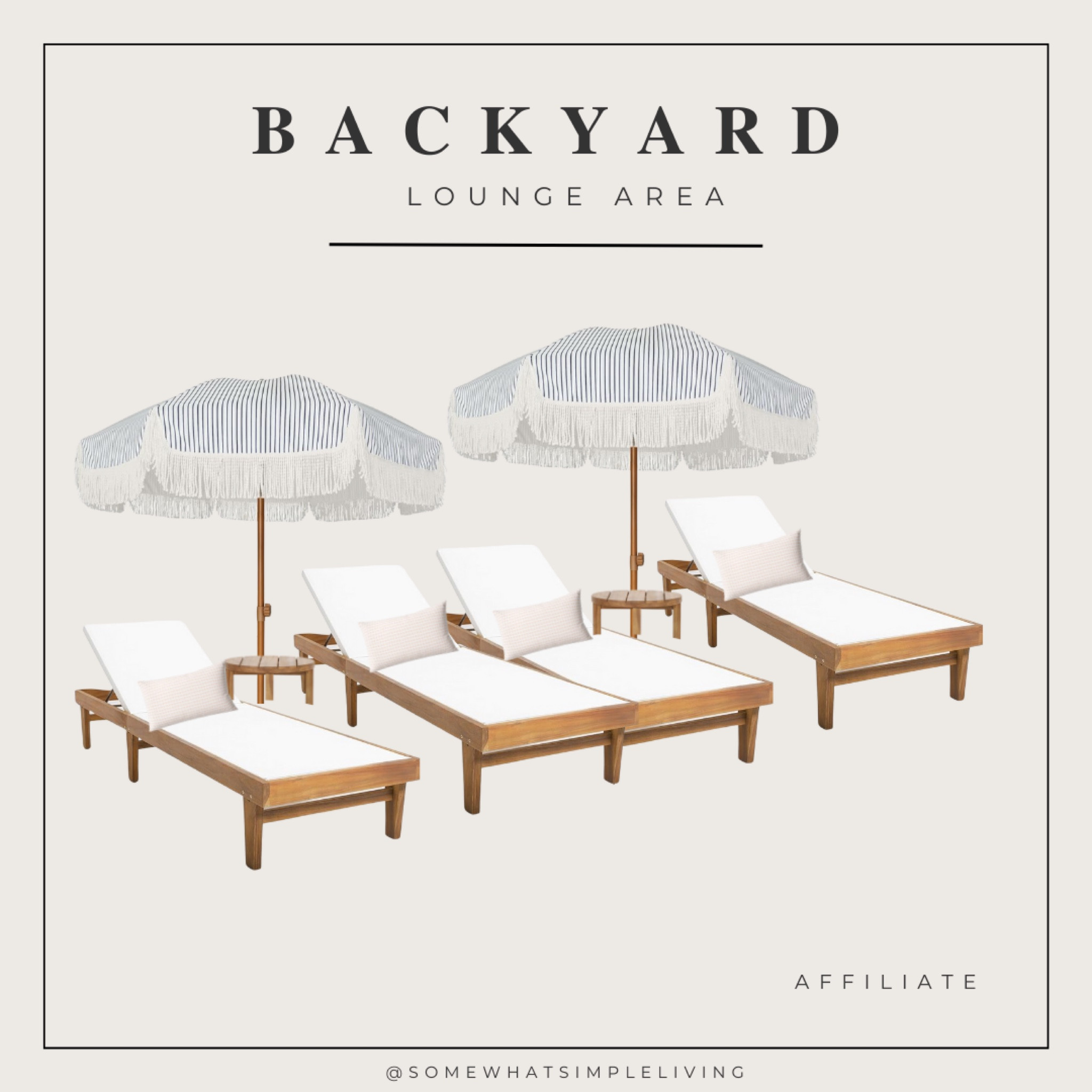 Everything I used in my backyard! The side tables and light pink pillows I used are no longer available, so I linked to some that are similar. I also included a couple lounge chair options we also considered.

#LTKSummerSales #LTKHome #LTKSeasonal