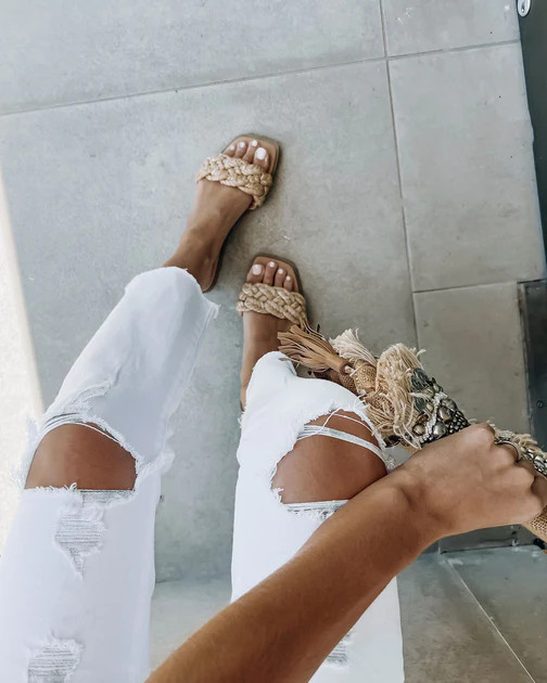 The Tesoro Woven Sandal - Natural - FINAL SALE | VICI