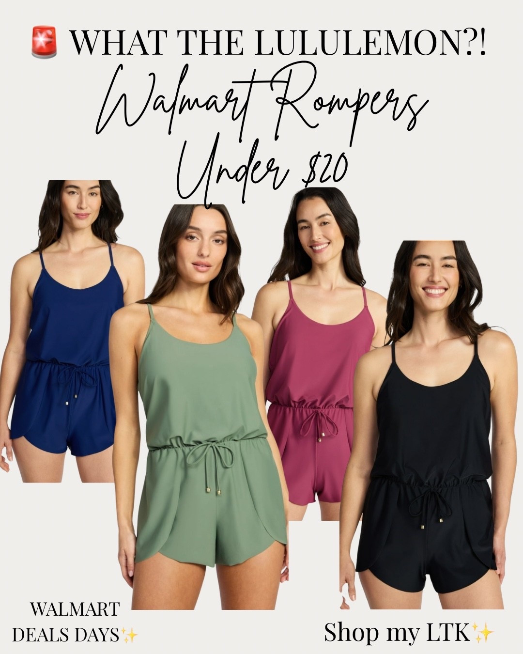 🚨 Walmart Deal Days Find!

These rompers are under $20 and come in multiple colors. Lightweight, flattering, and perfect for summer. Linked here for easy shopping! 🛒✨

#LTKStyle #LTKFinds #WalmartFashion #AffordableStyle #RomperSeason #walmartcreator

#LTKOver40 #LTKActive #LTKSaleAlert