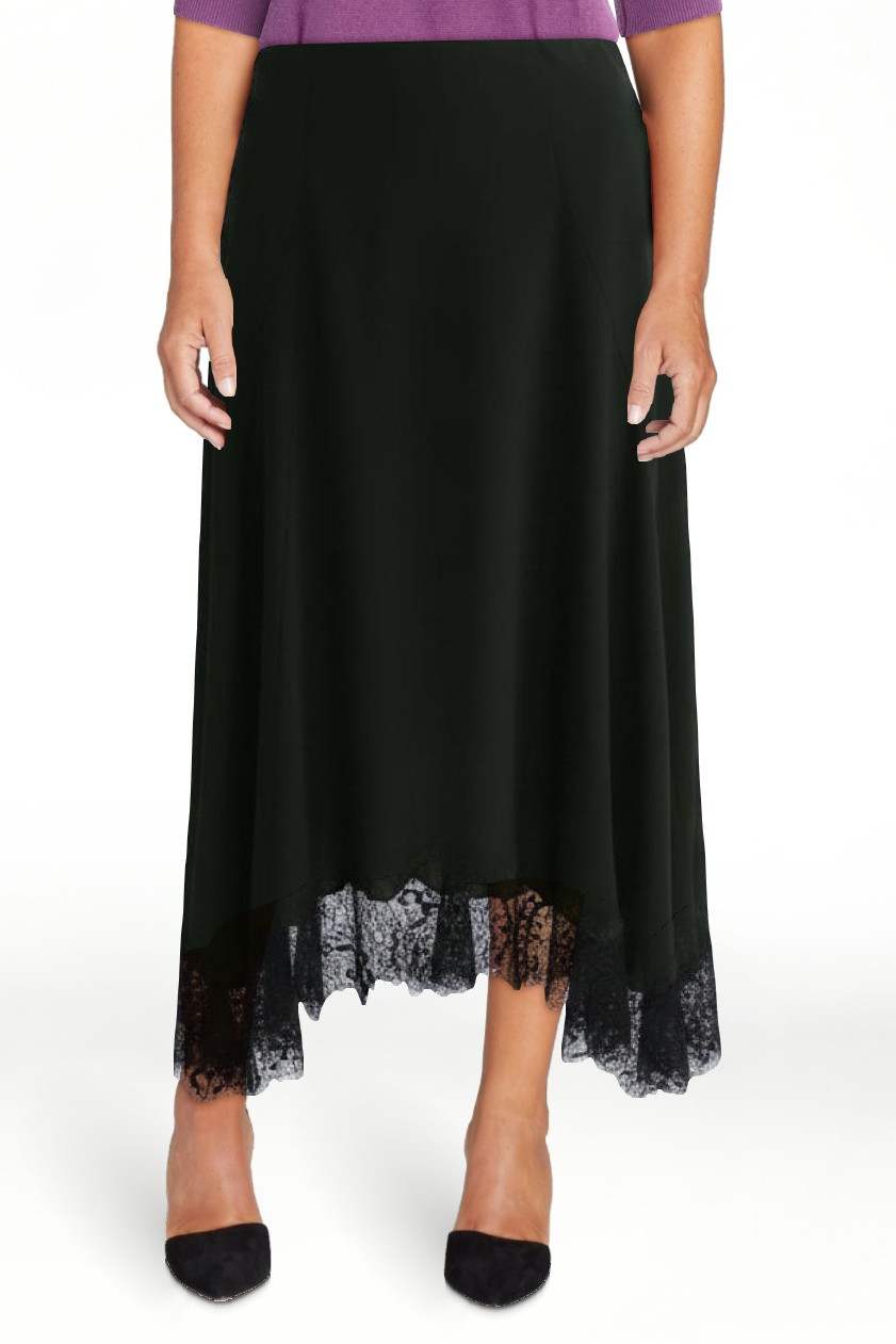 Scoop Women's and Women's Plus Asymmetrical Lace Maxi Skirt, Sizes XS-4X | Walmart (US)