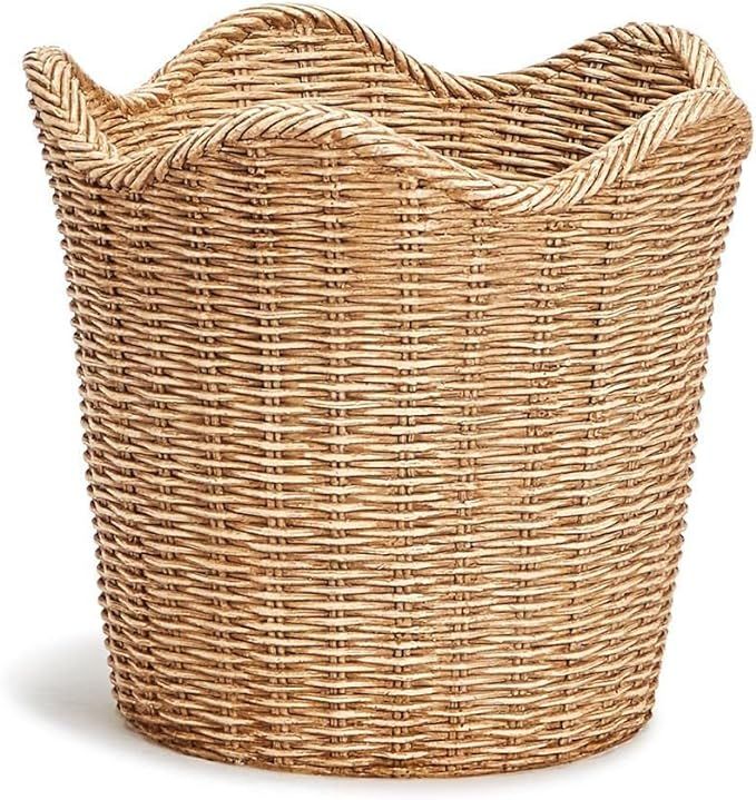 Two's Company Scalloped Edge Basket Weave Pattern Cachepot - Resin | Amazon (US)