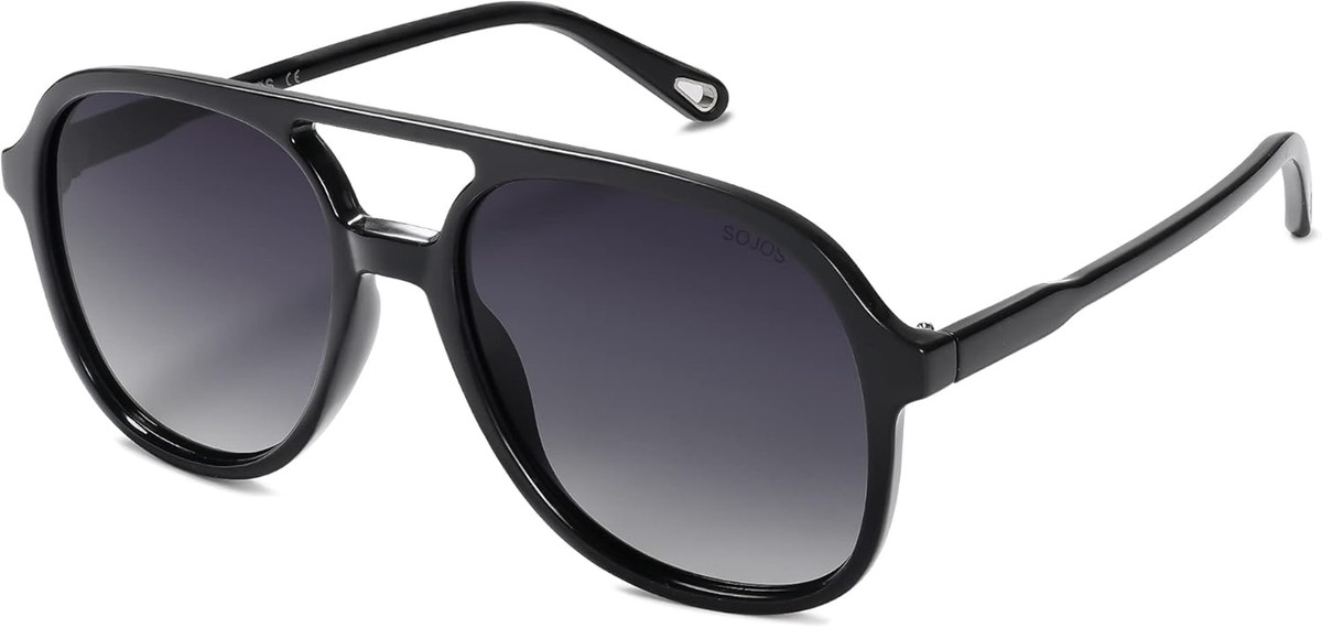 SOJOS Retro Square Polarized Aviator Sunglasses Womens Mens 70S Vintage Double B  | eBay Australi... | eBay AU
