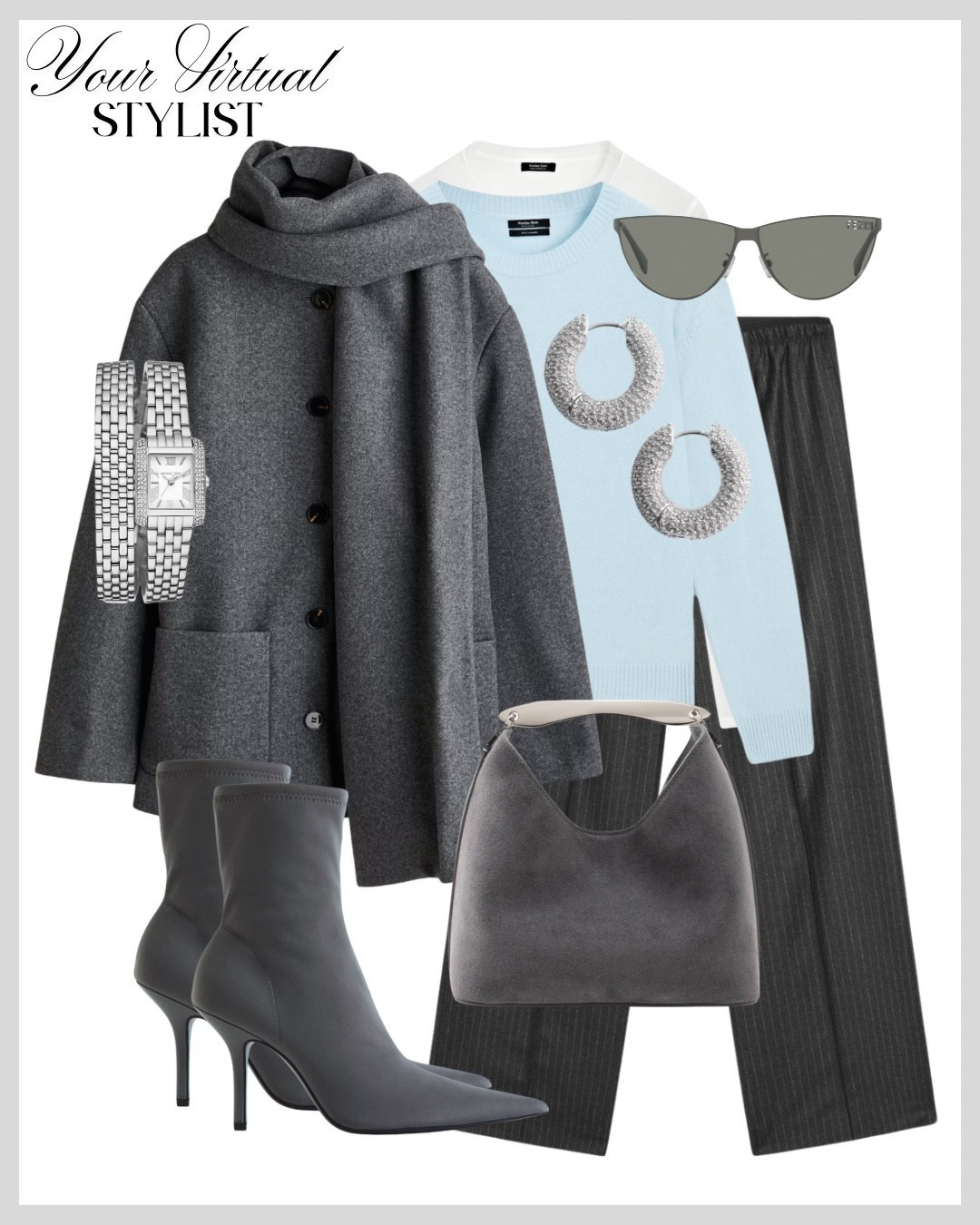 Minimalist and chic look 🩶🩵

#LTKwinter #LTKuk #LTKworkwear