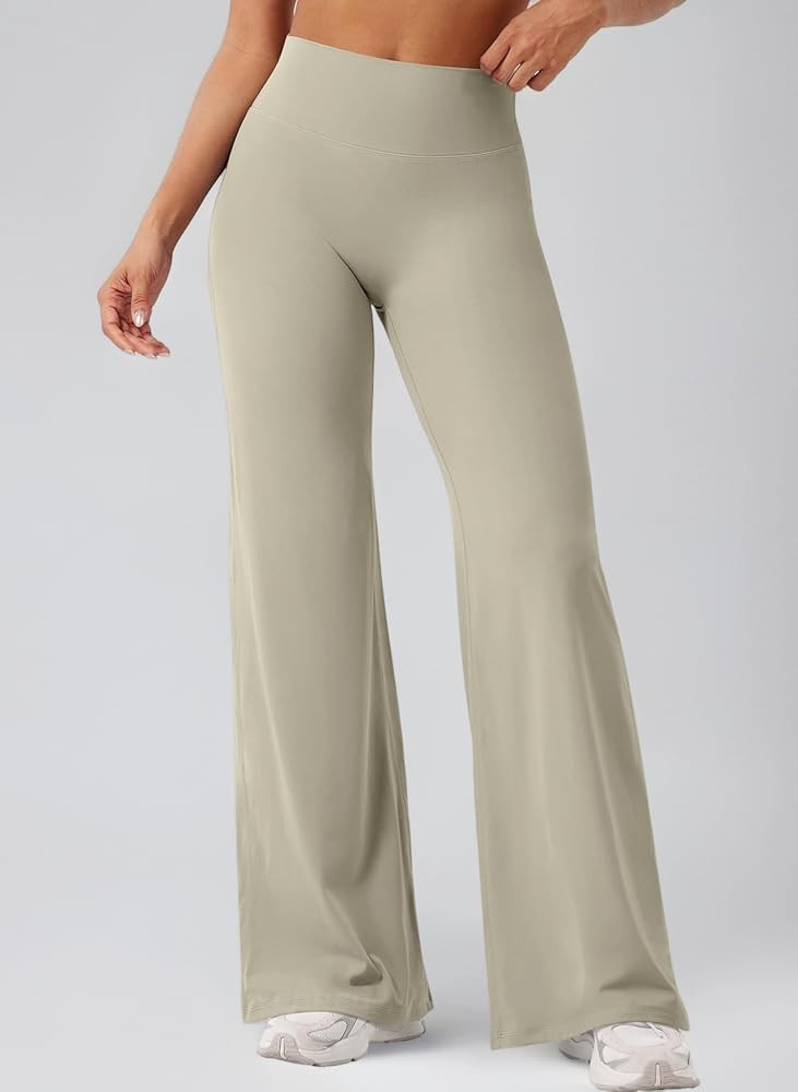 YEOREO Seamless Yoga Trousers Women Straight Leggings High Waist Flared Leggings Sports Yoga Legg... | Amazon (UK)