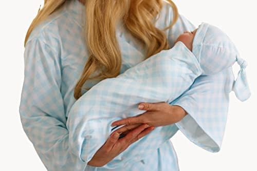 Rainbow Baby Girl Maternity Robe and Matching Gown Set with Baby Swaddle Blanket, Baby Girl Headb... | Amazon (US)