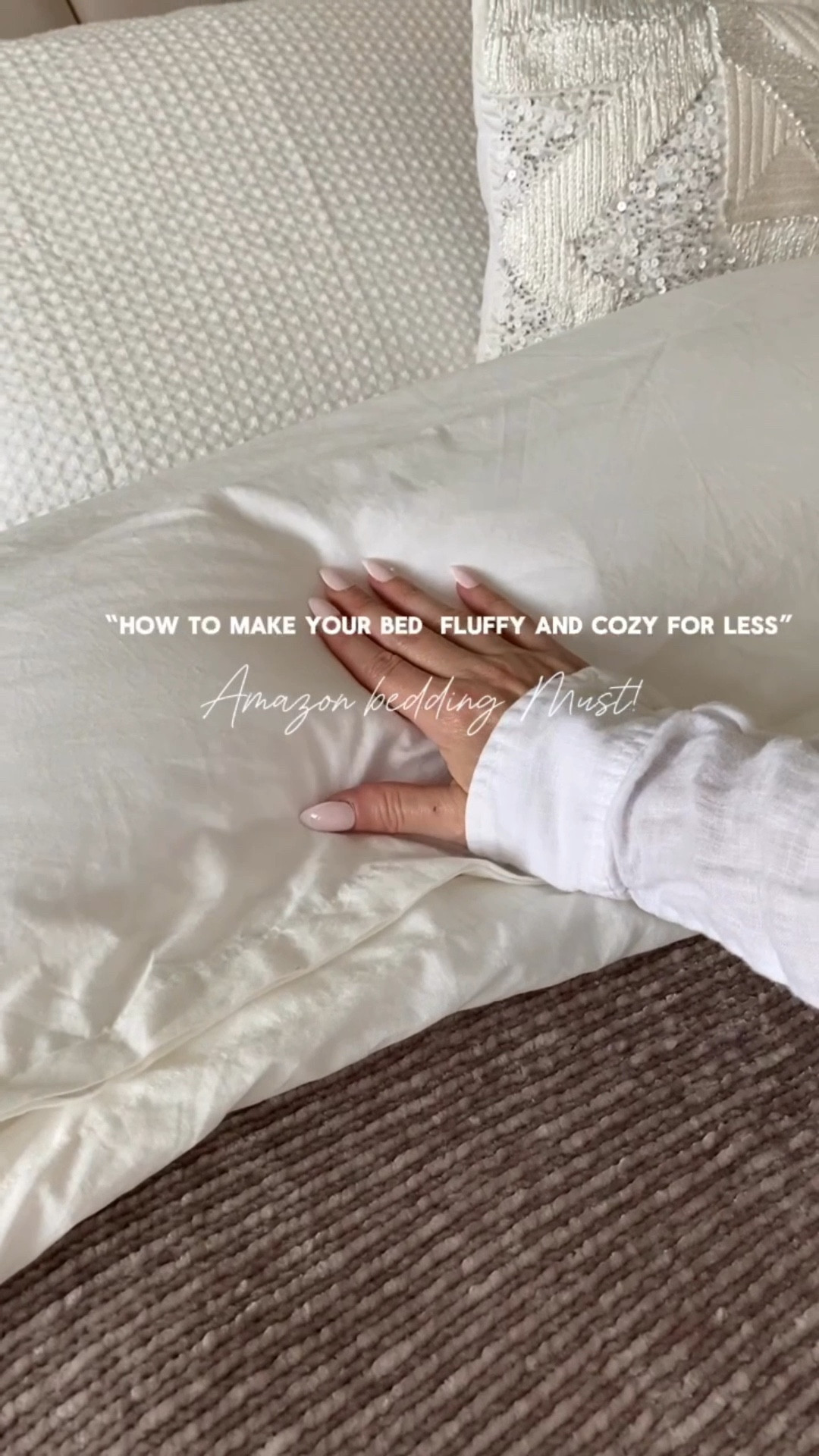 Queen size : 2 comforters duvet insert. 100% cotton Waffle coconut white duvet cover (bedsure) 🥥 white cotton sheets set Madison park, the target chunky blanket, pillows and done ✔️🫶🏻☁️. 

#LTKSpringSale #LTKHome #LTKWatchNow
