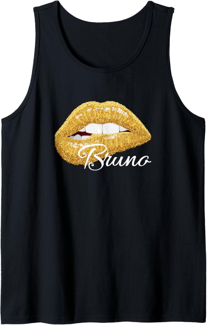 Cute Bruno Lover Golden Lips - Man Women Tank Top | Amazon (US)