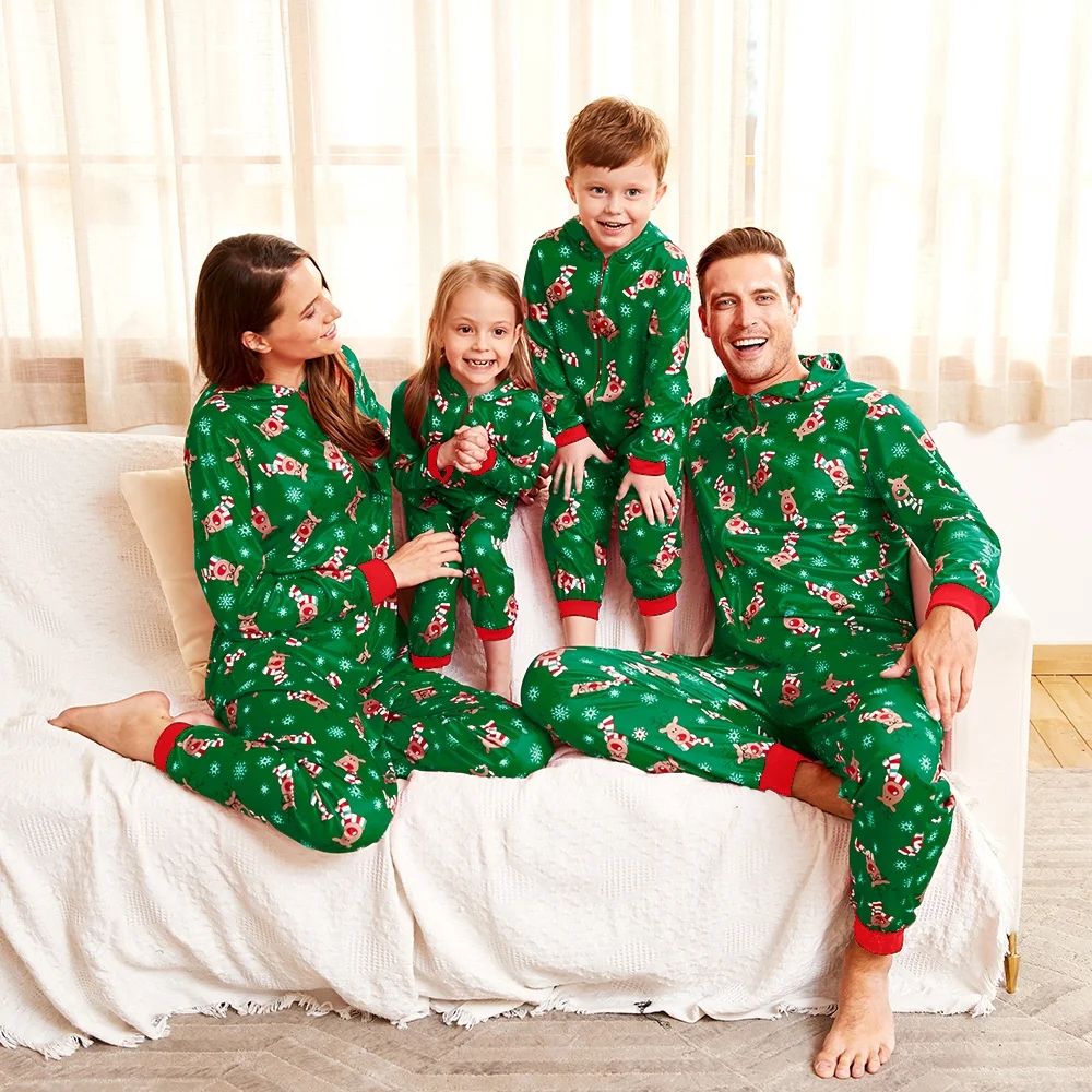 PatPat Baby Girls Boys Pajamas Christmas Reindeer Costume Family Pjs Matching Set One Piece Hoode... | Walmart (US)